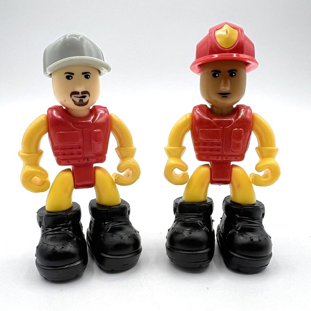 Nikko Toys LTD Action Figures Fireman Construction Worker Machine Worker 2 1/2"